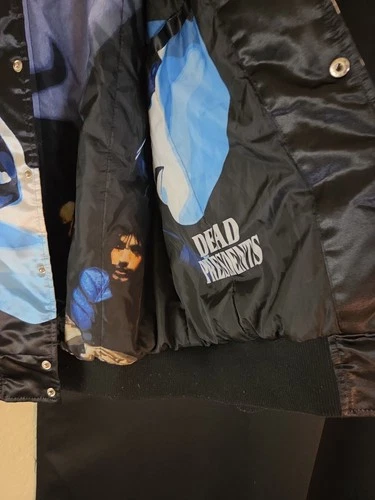 Mens Headgear Classics Dead Presidents 1995 Button Bomber Satin Jacket Size XL image 17