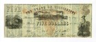1862 Cr.36A $5 The State of MISSISSIPPI Note - CIVIL WAR Era w/ TRAIN AU+ — photo 1