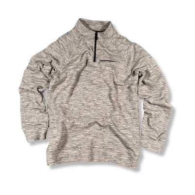 Marc Anthony  1/4 Zip Sweater Pullover Slim Fit Stretch Gray Heathered Men's M