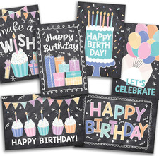 54 Assorted Happy Birthday Cards with Envelopes Bulk Pack for Kids Adults