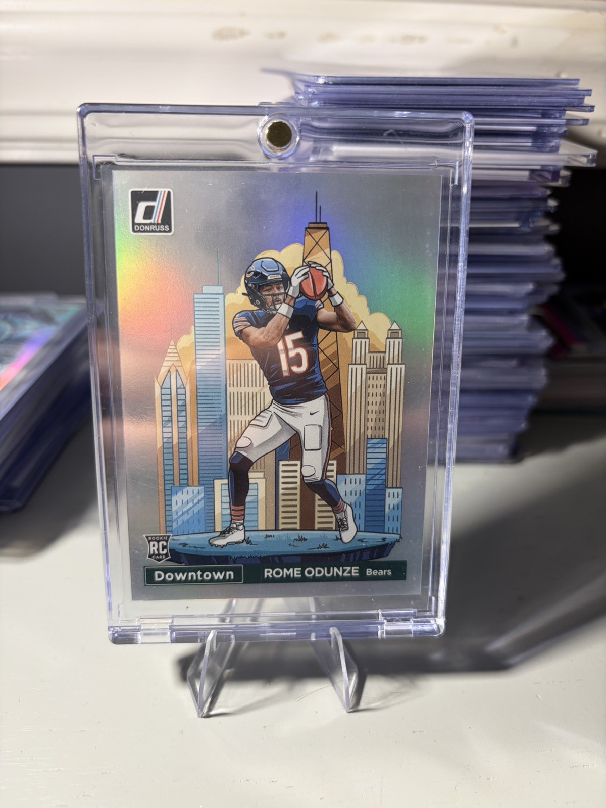 2024 Panini Donruss Football Rome Odunze Downtown Rookie Card RC SSP #15 Bears