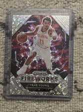 2020-21 Panini Prizm - Fireworks Trae Young #28 Fast Break Prizm