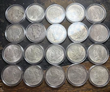 1921-1935 90% Si lver Peace Dollars Lot of 5 Uncirculated Mixed Dates✈️