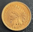 1905 Indian Cent UNC Original Mint Luster Slight Toning Rev. Combo Ship Avail.