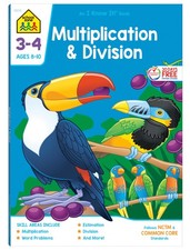 School Zone Multiplication  Division Workbook: 64 Pages, 3rd Grade, 4th Gra...