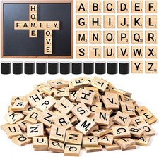 150 PCS Wood Magnetic Letter, Wooden Letter Magnets for Fridge Refrigerator Wall