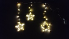 led Sternen Lichterkette, Innen- und Außenbereich, 0.84m + 1m "Zulauf" i