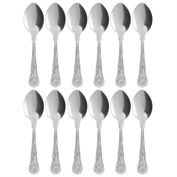 Kings Pattern Table Spoons Vegetable Serving Spoon Cutlery Pack 12 Sunnex 210mm