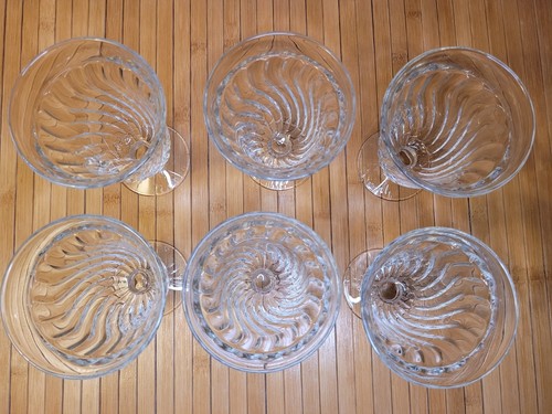 Set of 6 Fostoria Glasses COLONY CRYSTAL 5-1/2" -12 oz Footed Tumbler Sundae VTG - Picture 3 of 11