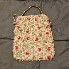 Elegant Floral Embroidered Handbag