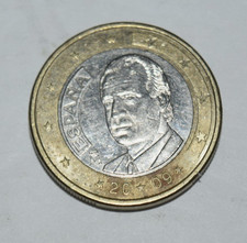 VINTAGE, One (1) EURO  ESPANA  (SPANISH) COIN: Average Circulated, 2009