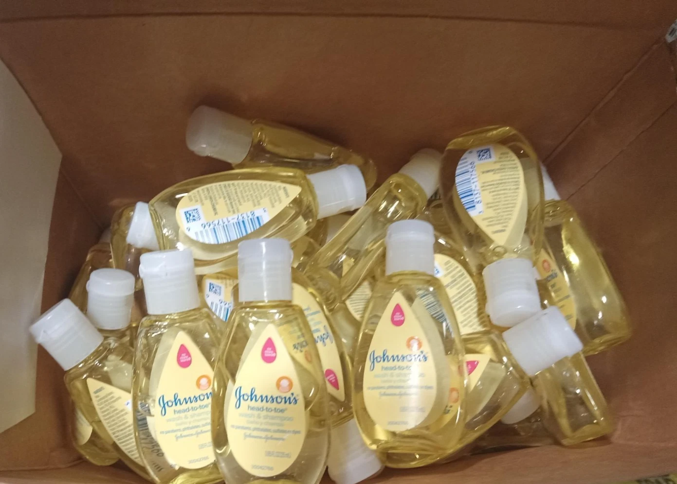 40PACK Johnson & Johnson Baby Head-to-Toe Wash & Shampoo 0.85fl oz Bottle Travel