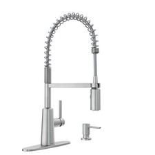 Moen 87897SRS Nori Power Clean Stainless Pull High Arc Kitchen Spring Faucet NEW