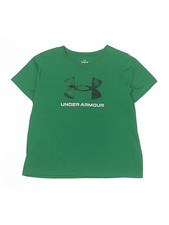 Under Armour Girls Green Short Sleeve T-Shirt L Youth