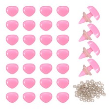 Safety Nose, 50Pcs 10mm Realistic Doll Safety Nose, Pink