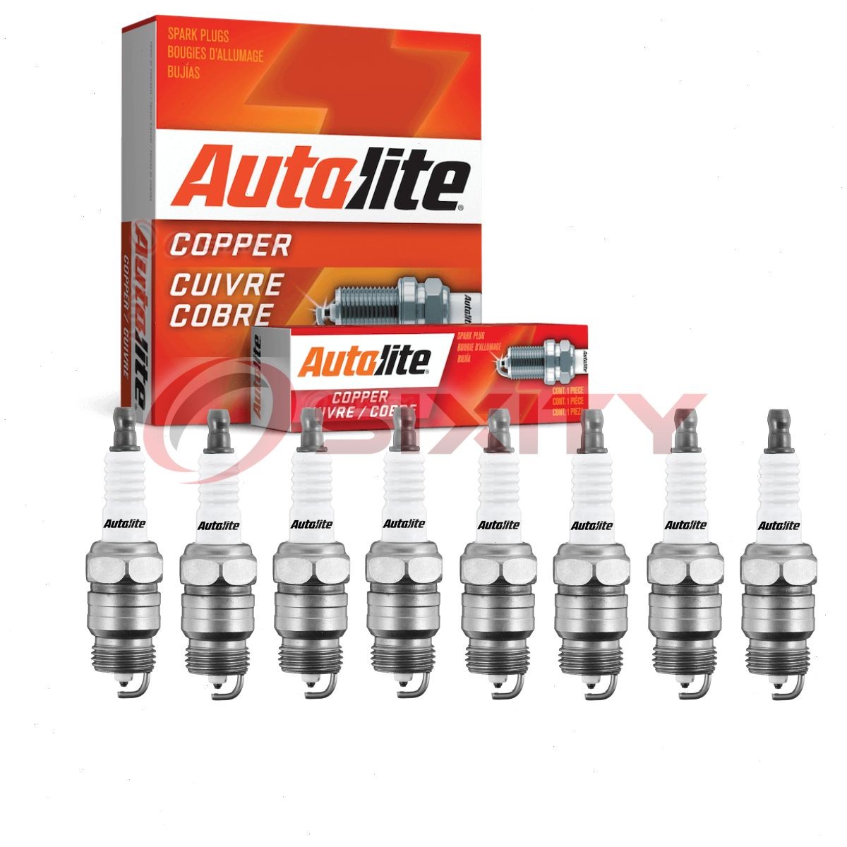 8 pc Autolite Copper Core Spark Plugs for 1956-1958 Mercury Medalist 5.1L mp