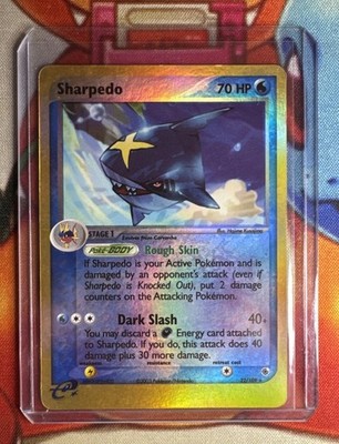 Pokémon TCG Sharpedo 22/109 Ruby & Sapphire E-Reader Reverse Holo Rare - LP  