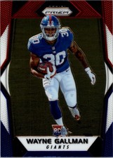 2017 Panini Prizm Prizms Red White and Blue #267 Wayne Gallman - FB