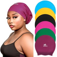 Large Silicone Waterproof Swim Cap Women Girls Long Hair Braids Dreadlocks