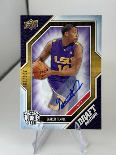 2009-10 Upper Deck Draft Edition Auto Garrett Temple /999 LSU Tigers University