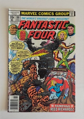 FANTASTIC FOUR #188 - Nov. 1977 - IMPOSSIBLE MAN, Klaw, MOLECULE MAN - PEREZ art