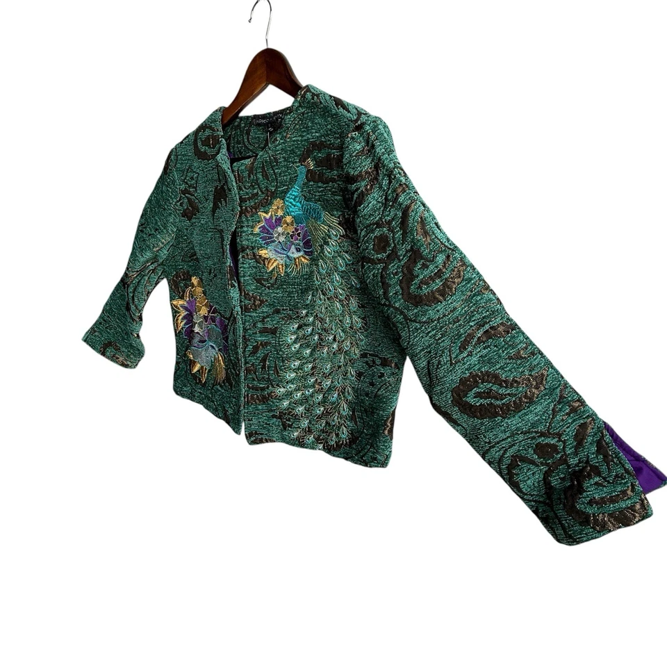 Chaquetas Indigo Moon Mujer Talla M Manga Larga Cuentas Abiertas Cuello Redondo B-1 Foto 3 de 4