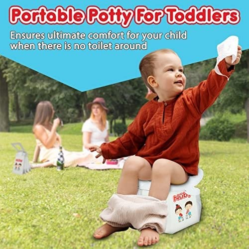 Nuby Disposable Travel Potty with Liner - Foldable and Portable Potty;...