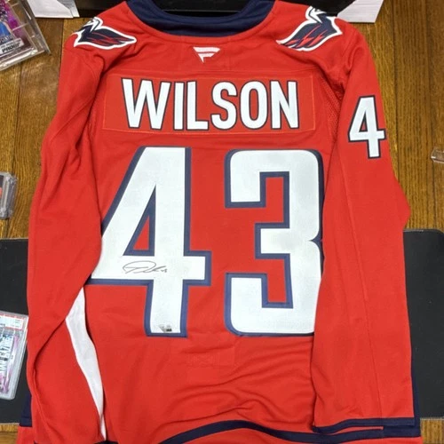Fanatics NHL Washington Capitals Wilson #43 Red Autographed Jersey Size 54