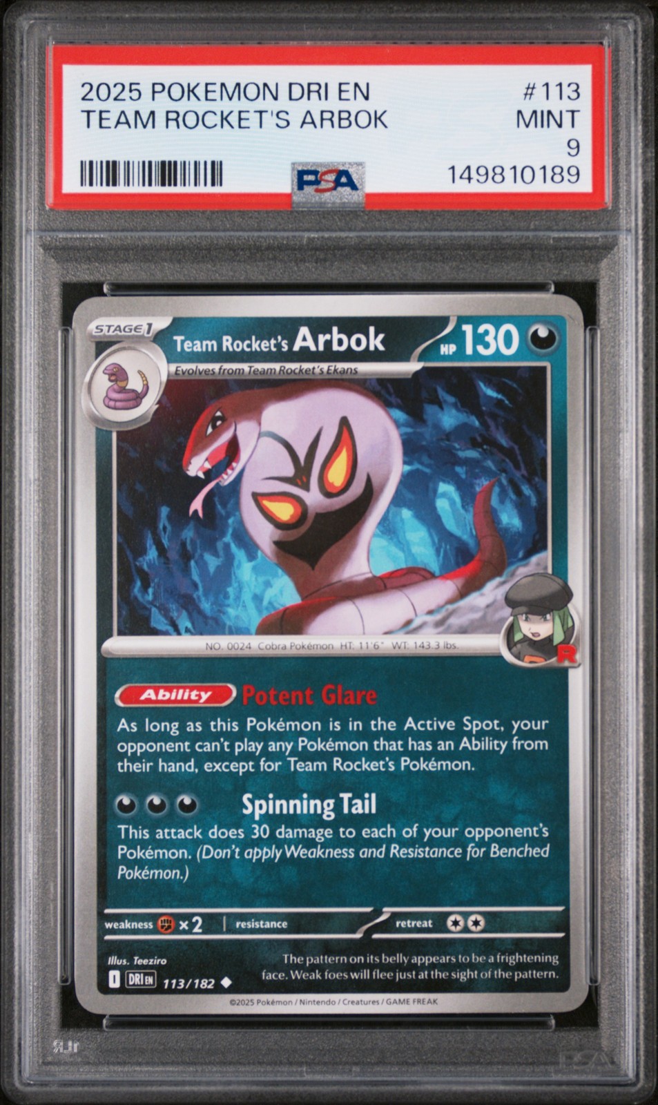 Team Rocket's Arbok #113