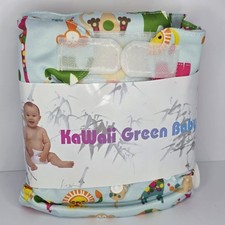 KaWaii Green Baby One Size Premium Bamboo Cloth Diapers