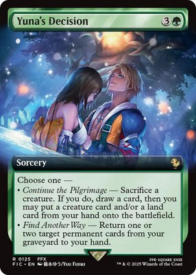 MTG Yuna's Decision (Extended Art) [FINAL FANTASY Commander] Near Mint Magic
