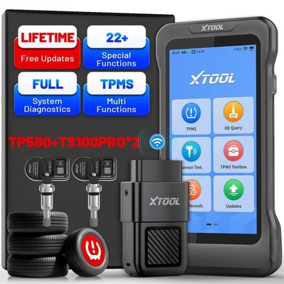 XTOOL TP580 TPMS Programming OBD2 Scanner All System Dianostic Tool w/Sensors*2