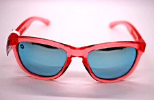 KIDS KNOCKAROUND PREMIUMS SUNGLASSES CLEAR GLOSSY PINK / AQUA MIRROR POL.