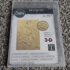 SIZZIX NEW 3-D TEXTURE IMPRESSIONS EMBOSSING FOLDER ROSES 664189