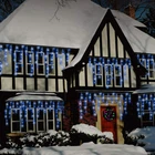 Christmas Icicle Outdoor LED Lights House Decorations Snowing Chaser Party Fairy