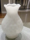 Vintage Milk Glass Hurricane Chimney Lamp Shade Quilted Globe 3" fitter 7" Tall