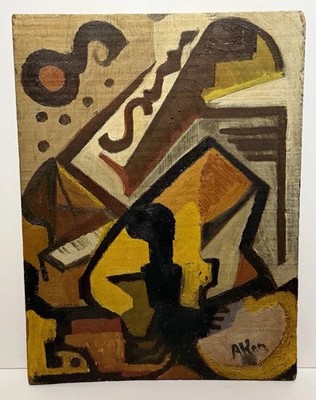 Jean Michel Atlan; Rare 20thC. French Oil Cubist Composition Signed