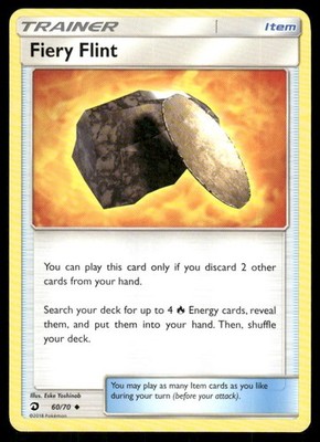 Fiery Flint 60/70 Uncommon Dragon Majesty Pokemon Near Mint