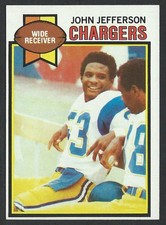 1979 Topps #217 JOHN JEFFERSON San Diego Chargers ROOKIE - Crease Free 06