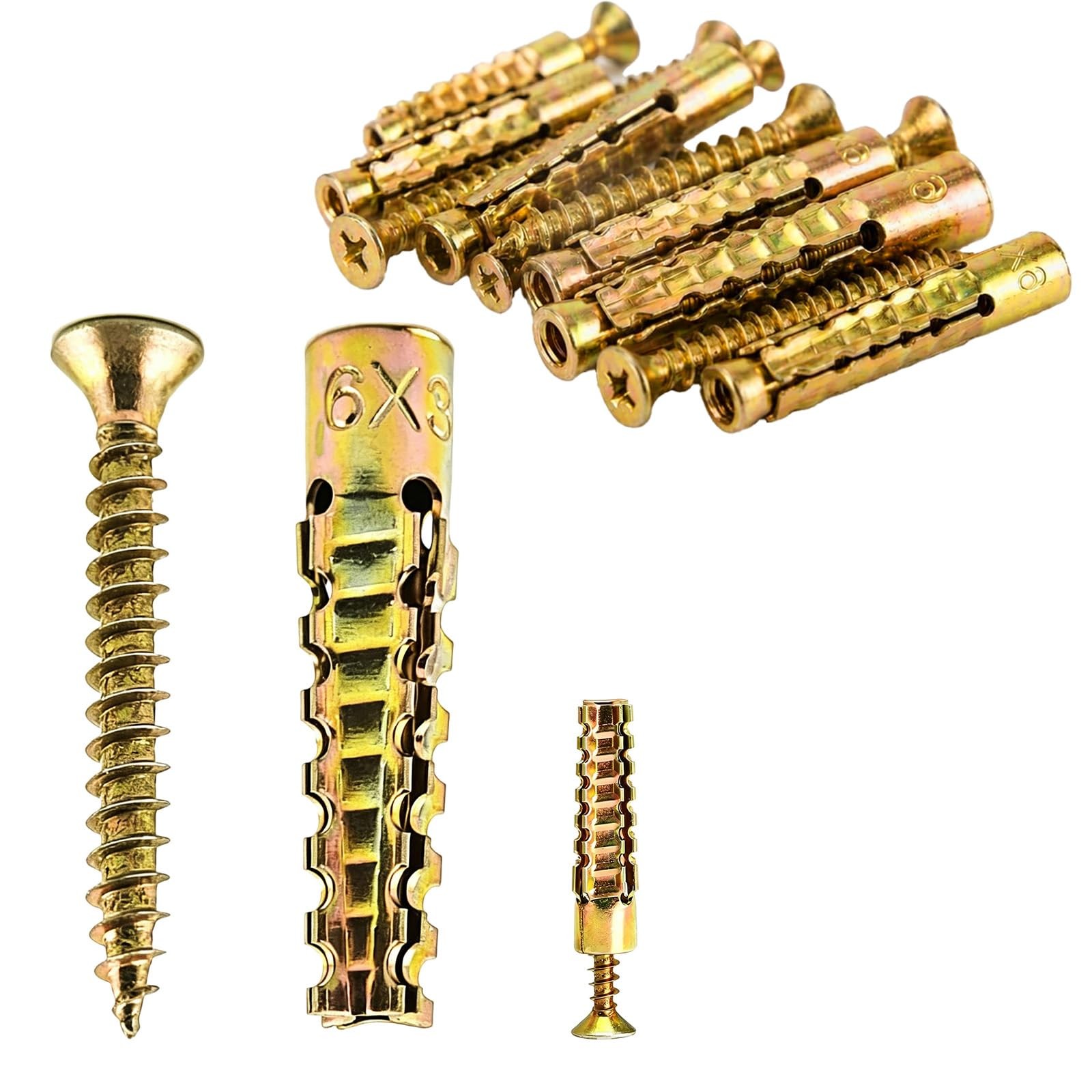 30 Packs Hollow Wall Anchors with Screws – Stripped Hole Fastener Kit for...