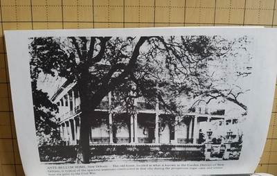ANTE BELLUM GARDEN DISTRICT LOUISIANA MAGAZINE ADVERTISEMENT PRINT AD