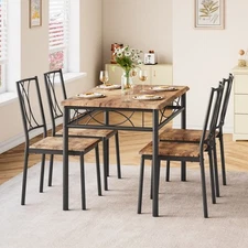 Garvee Dining Table Kitchen Table & 4 Chairs Rectangular Apartment Small Space