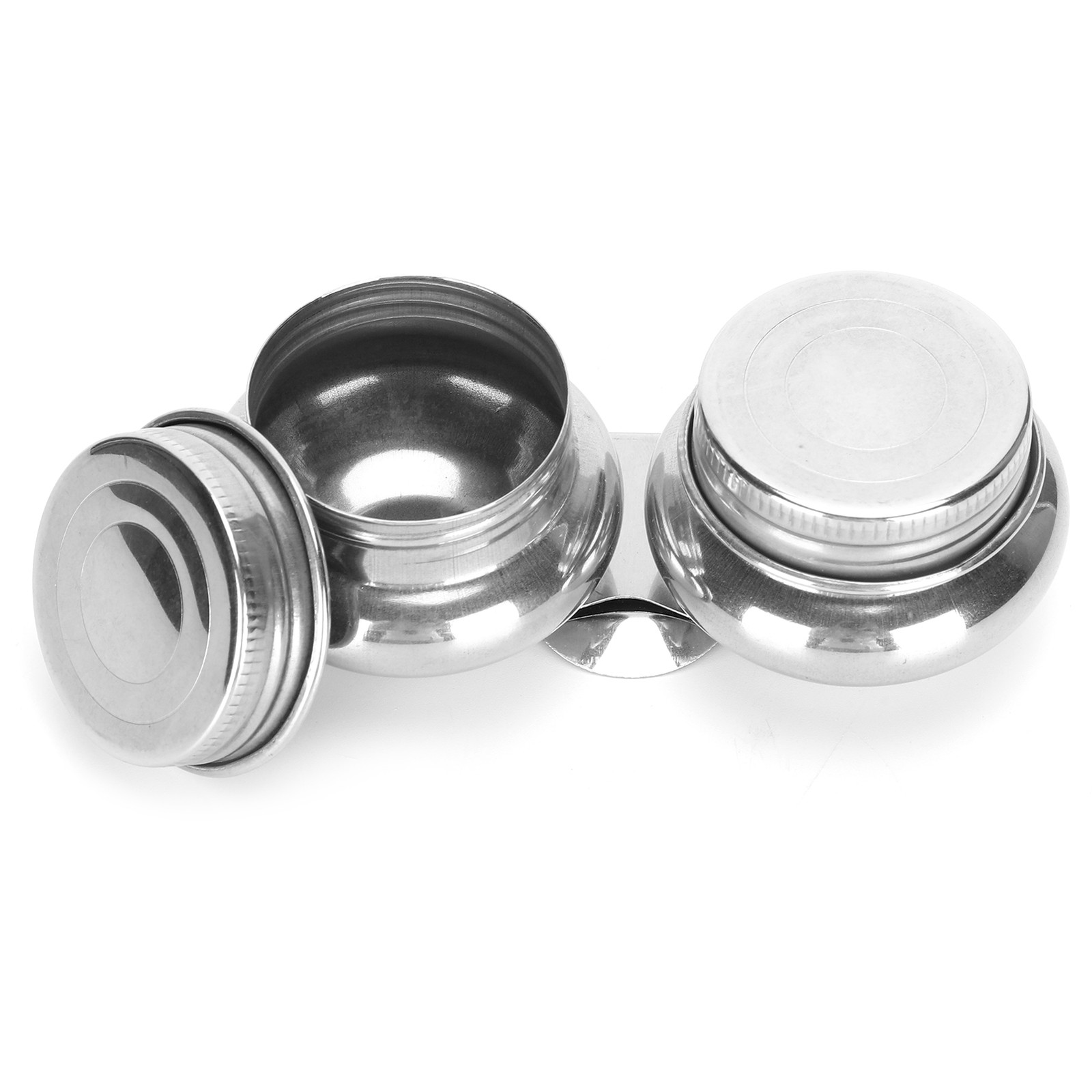 Oil Painting Container Pot Double Dipper Stainless Steel Clip Palette Cup Art Su