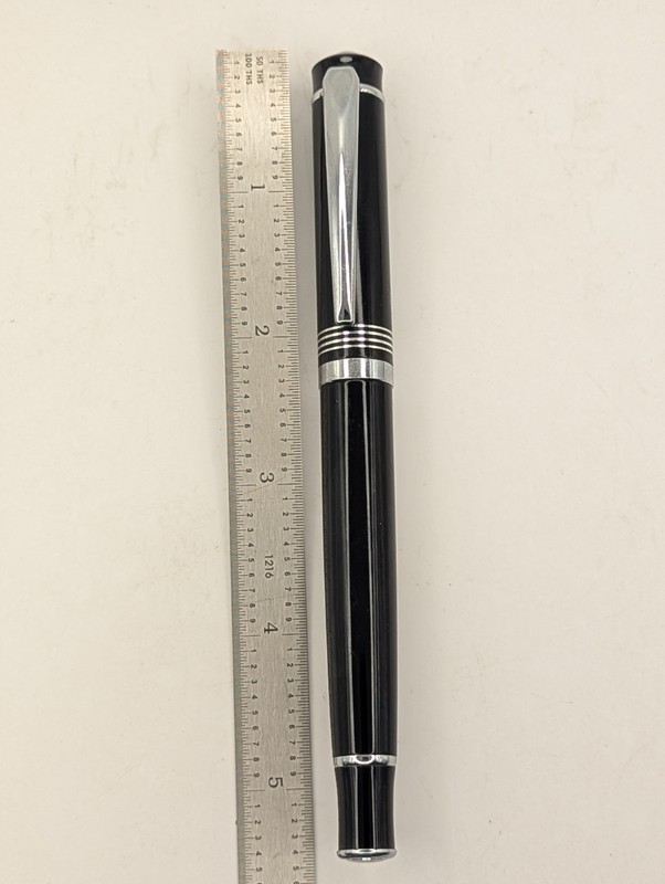 Unbranded Black with Chrome Trim Rollerball Pen