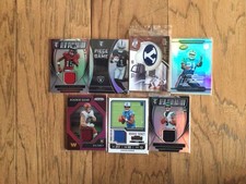 Panini Topps Upper Deck NFL Football Card Lot 7 Cards Rookie Gear Piece Game