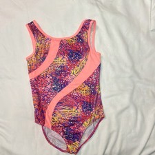 Capezio Girls Sleeveless Dance Leotard Multi-Color Nylon Size M