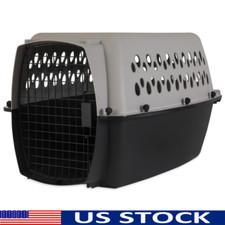 Plastic Dog Crate Portable Pet Carrier Small Medium 26 Inch Travel Kennel Pets