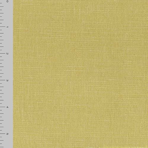 Muted Chartreuse Yellow Ribbed Woven Decorating Fabric, Fabric By The Yard