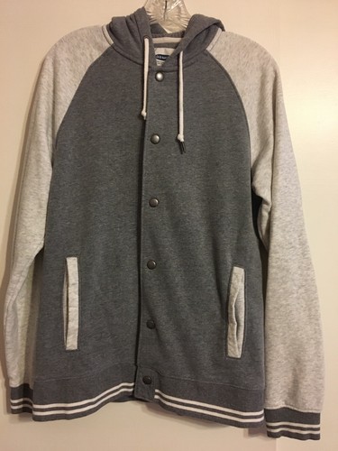 Giacca felpa con cappuccio Old Navy Snap Front stile atletico uomo taglia M usata - Foto 1 di 7