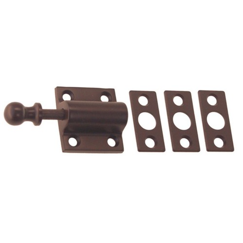Window Sash ventilating Bolt Latch vent lock air 3 strike Plates heights brass - Picture 29 of 29